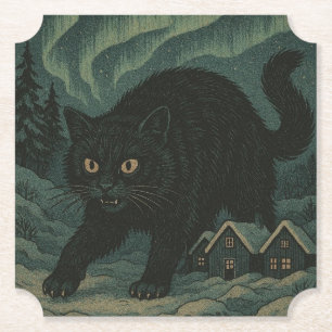 Isländische Weihnachts-Yule-Katze Untersetzer