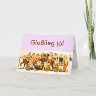 Isländische Weihnachtskarte Feiertagskarte