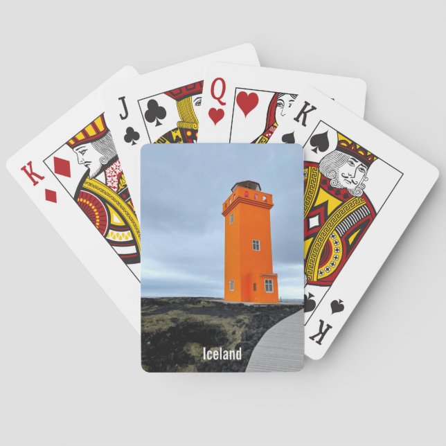 Isländischer Leuchtturm - Spielkarten (Rückseite)