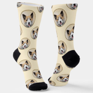 Isländischer Schäferhund Malerei Tan Originale Hun Socken