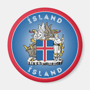 Isländisches Erbe-Emblem Magnet