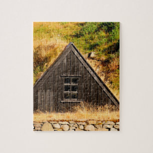 Isländisches Grassodenhaus-Puzzle Puzzle