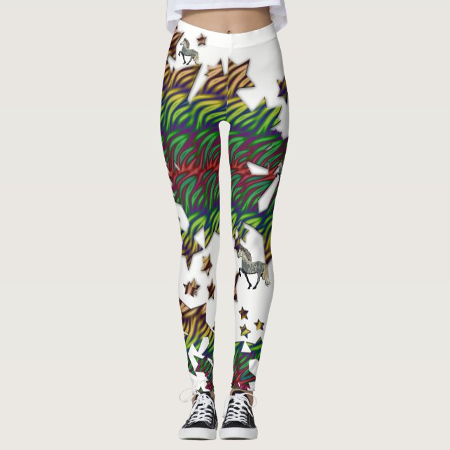 Isländisches Pferd Astra Star Leggings (Vorderseite)