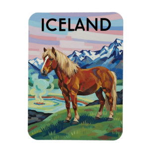 Isländisches Pferd auf Islandreise Magnet