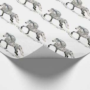 Isländisches Pferd Gra  Geschenkpapier