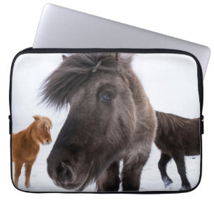 Isländisches Pferd-Potrait, Island Laptopschutzhülle