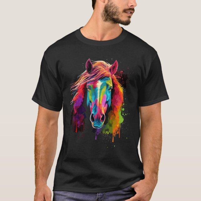 Isländisches Pferd Reiten Dressur Springen Pferd T-Shirt (Vorderseite)