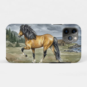 Isländisches Pferd Stormur am Meer Case-Mate iPhone Hülle