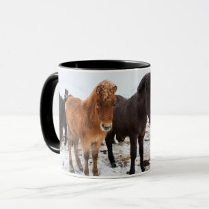 Isländisches Pferd während des Winters Island Tasse