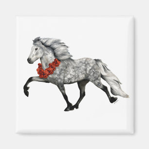 Isländisches Pferd Weihnachten Magnet