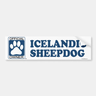 Isländisches Schäferhund-Blau Autoaufkleber