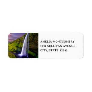 Isländisches Wasserfall Grün Natur Foto Adresse