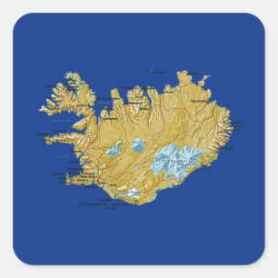Islandkarte Aufkleber