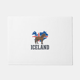 Islandpferd Vintage-Flagge Vektor-Shirt-Design_1 Fußmatte