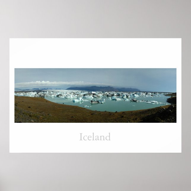 Islands Glacier Lake Poster (Vorne)