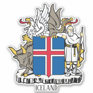 Islands National Coat of Arms Patriotic Aufkleber