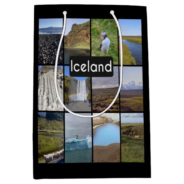 Islands Sommerlandschaft Mittlere Geschenktüte (Vorderseite)