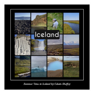 Islands Sommerlandschaft Poster