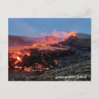Islands Vulkan - Postkarte