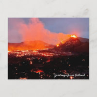 Islands Vulkan - Postkarte