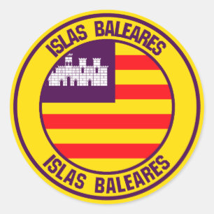 Islas Baleares RundEmblem Runder Aufkleber