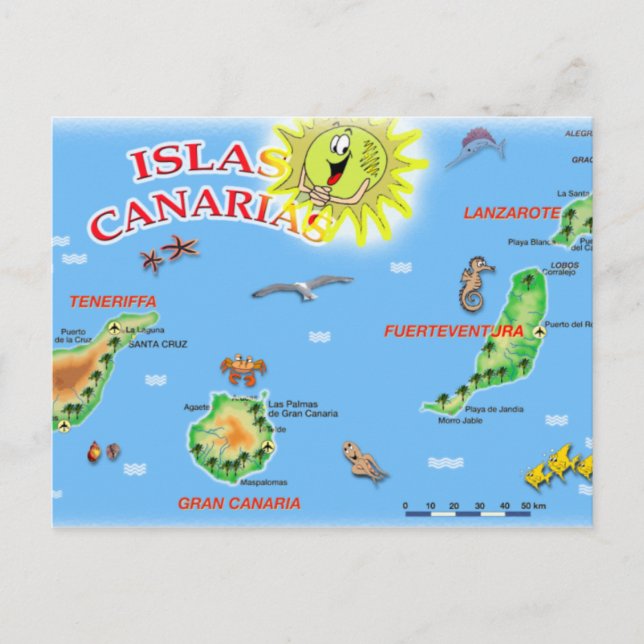 Islas Canarias Postcard Postkarte (Vorderseite)