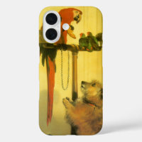 Islay, Tilco, a Macaw and Love Birds by Landseer