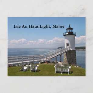Isle Au Haut Light, Maine Postcard Postkarte