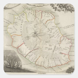 Isle De La Reunion Quadratischer Aufkleber