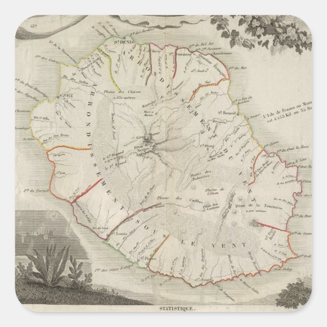 Isle De La Wiedersehen Quadratischer Aufkleber (Vorderseite)