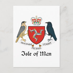 ISLE DES MANS - Emblem/Fahne/Symbol/Wappen Postkarte