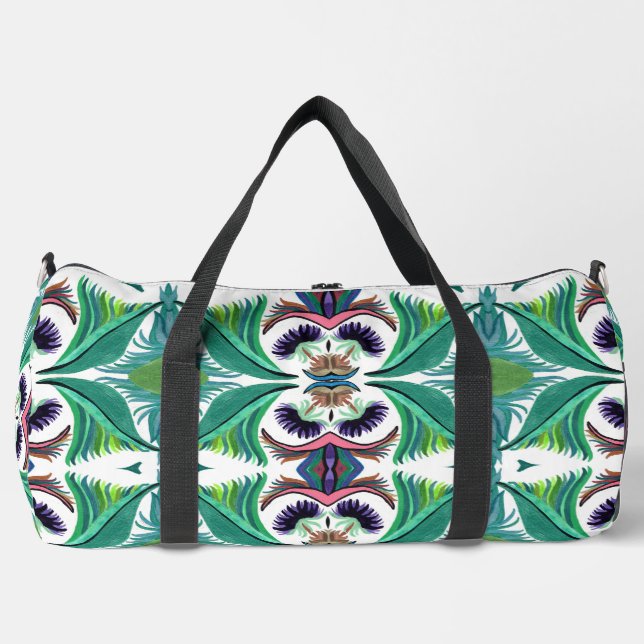 Isle-of-Ferns-C/M auf einem Müllbeutel Duffle Bag (Vorderseite)