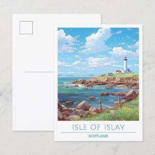 Isle of Islay Scotland Vintage Travel Postkarte