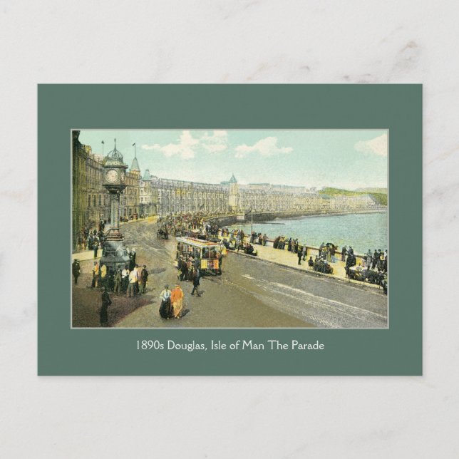 Isle of Man, Douglas, Parade Postkarte (Vorderseite)