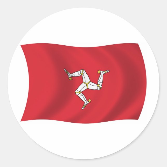 Isle of Man Flag Sticker (Vorderseite)