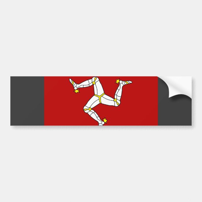 Isle of Man-Flagge Autoaufkleber (Vorne)