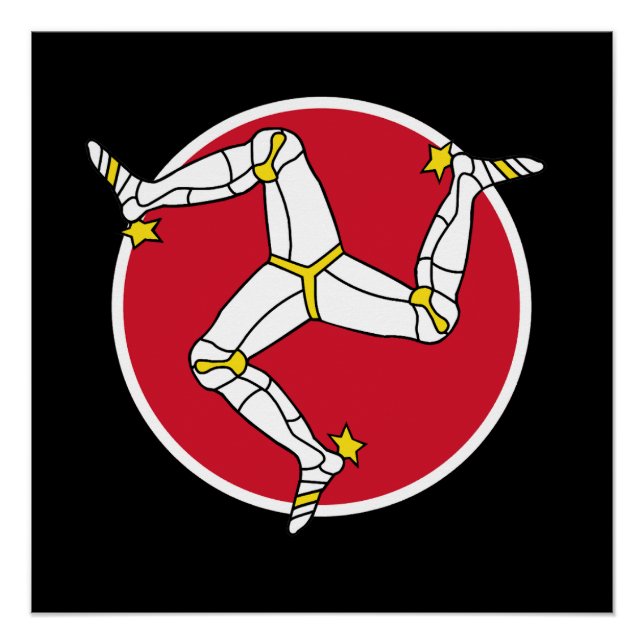 Isle of man flagge poster (Vorderseite)