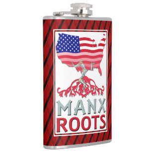 Isle of Man Manx American Hip Flask Flachmann