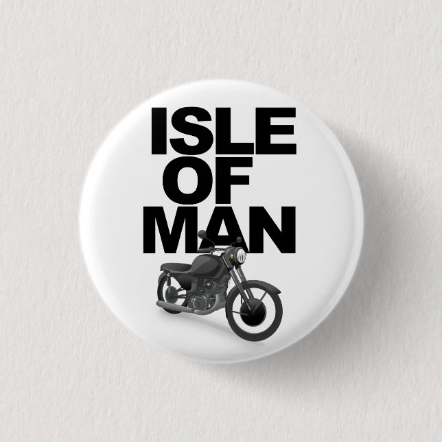 Isle of Man Motorradfahrer Button (Vorderseite)