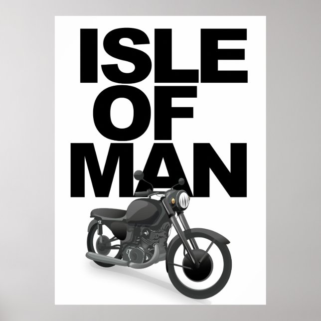 Isle of Man Motorradfahrer Poster (Vorne)