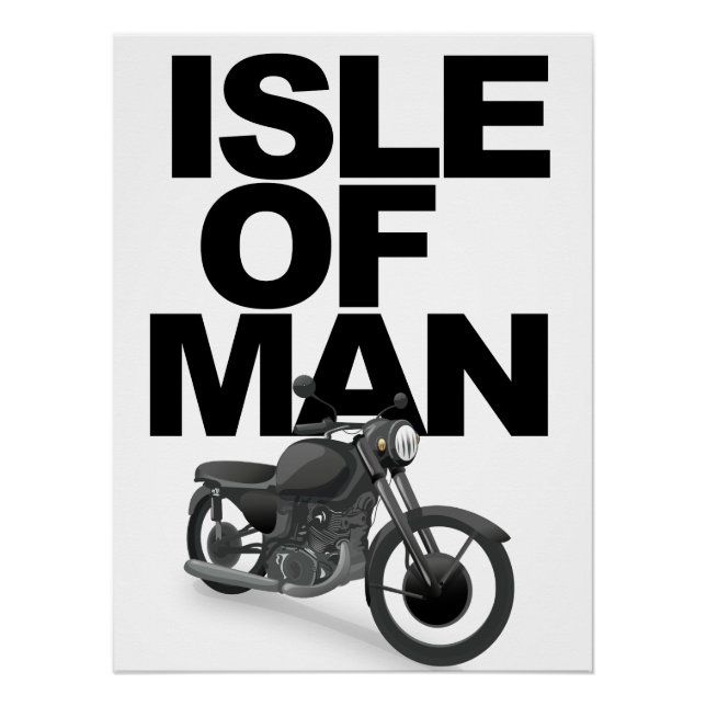 Isle of Man Motorradfahrer Poster (Vorderseite)