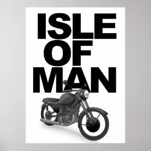 Isle of Man Motorradrennfahrer Poster