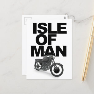 Isle of Man Motorradrennfahrer Postkarte