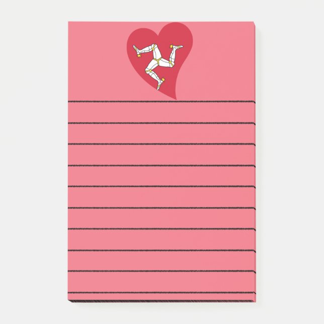 Isle-of-Man-Notizblock Post-it Klebezettel (Vorderseite)