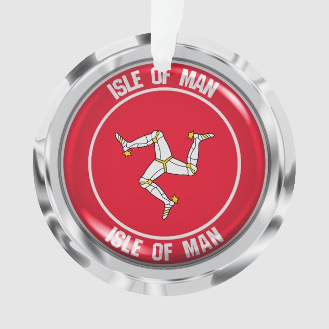 Isle of Man Round Emblem Ornament (Vorderseite)