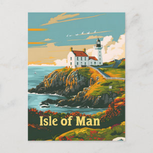 Isle of Man Vintag art Postkarte