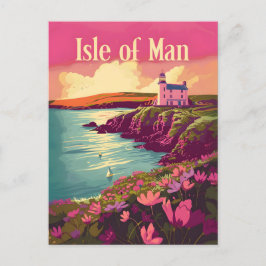 Isle of Man Vintag art Postkarte