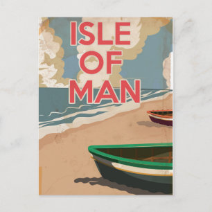 Isle of Man Vintage Travel Poster Postkarte