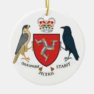 Isle of Man-Wappen Keramik Ornament