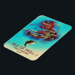 Isle of Mull Inner Hebrides Scotland Vintag Map. Magnet<br><div class="desc">Isle of Mull Inner Hebrides Vintages Reiseplakat drucken.</div>